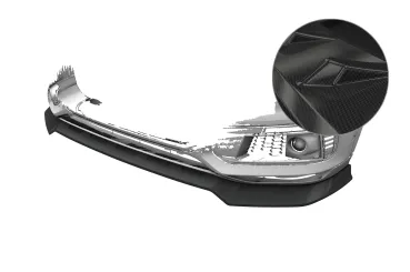 CSR Frontspoiler | Cup-Spoilerlippe mit ABE für Audi Q7 (4M) CSL984-C Carbon Look Hochglanz (keine Lackierung erforderlich)