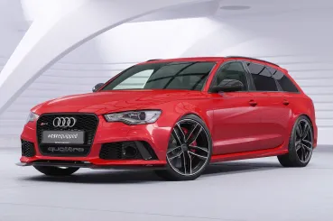 CSR Frontspoiler | Cup-Spoilerlippe mit ABE für Audi RS6 C7 CSL855-C Carbon Look Hochglanz (keine Lackierung erforderlich)