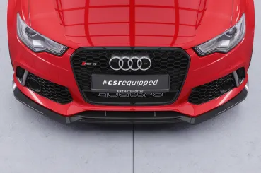 CSR Frontspoiler | Cup-Spoilerlippe mit ABE für Audi RS6 C7 CSL855-S strukturiert schwarz matt (keine Lackierung erforderlich)