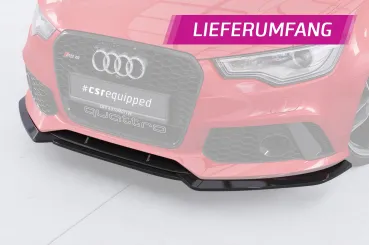 CSR Frontspoiler | Cup-Spoilerlippe mit ABE für Audi RS6 C7 CSL855-L Lackierung erforderlich (unlackiert roh)
