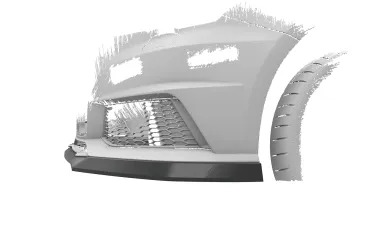 CSR Frontspoiler | Cup-Spoilerlippe mit ABE für Audi S1 8X CSL819-G Glossy schwarz Hochglanz (keine Lackierung erforderlich)