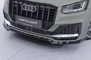CSR Frontspoiler | Cup-Spoilerlippe mit ABE für Audi SQ2 (GA) CSL839-C Carbon Look Hochglanz (keine Lackierung erforderlich)