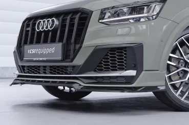 CSR Frontspoiler | Cup-Spoilerlippe mit ABE für Audi SQ2 (GA) CSL839-C Carbon Look Hochglanz (keine Lackierung erforderlich)