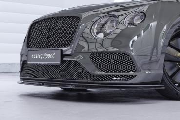 CSR Frontspoiler | Cup-Spoilerlippe mit ABE für Bentley Continental GT (2.Gen) Speed CSL016-G Glossy schwarz Hochglanz (keine Lackierung erforderlich)