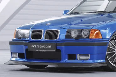 CSR Frontspoiler | Cup-Spoilerlippe mit ABE für BMW 3er E36 CSL755-S strukturiert schwarz matt (keine Lackierung erforderlich)