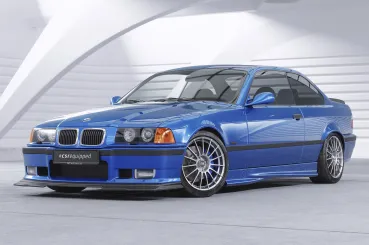 CSR Frontspoiler | Cup-Spoilerlippe mit ABE für BMW 3er E36 CSL755-C Carbon Look Hochglanz (keine Lackierung erforderlich)