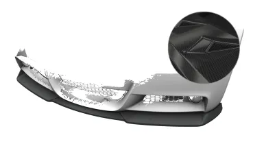 CSR Frontspoiler | Cup-Spoilerlippe mit ABE für BMW 3er E90 / E91 M-Paket CSL832-C Carbon Look Hochglanz (keine Lackierung erforderlich)