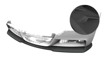 CSR Frontspoiler | Cup-Spoilerlippe mit ABE für BMW 3er E90 / E91 M-Paket CSL832-L Lackierung erforderlich (unlackiert roh)