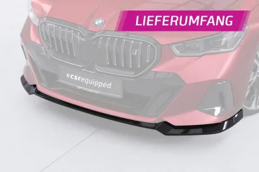 CSR Frontspoiler | Cup-Spoilerlippe mit ABE für BMW 5er G60 / i5 G60 CSL860-G Glossy schwarz Hochglanz (keine Lackierung erforderlich)