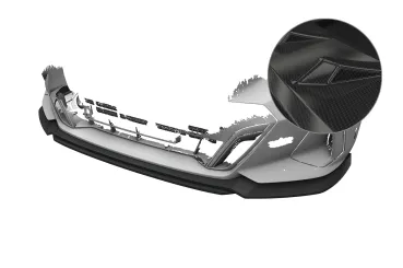 CSR Frontspoiler | Cup-Spoilerlippe mit ABE für BMW 5er / i5 G60 CSL820-C Carbon Look Hochglanz (keine Lackierung erforderlich)