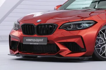 CSR Frontspoiler | Cup-Spoilerlippe mit ABE für BMW M2 Competition (F87) CSL540-C Carbon Look Hochglanz (keine Lackierung erforderlich)