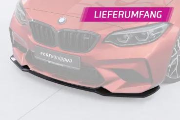 CSR Frontspoiler | Cup-Spoilerlippe mit ABE für BMW M2 Competition (F87) CSL540-C Carbon Look Hochglanz (keine Lackierung erforderlich)