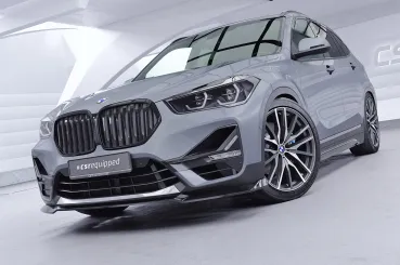 CSR Frontspoiler | Cup-Spoilerlippe mit ABE für BMW  X1 (F48) CSL662-S strukturiert schwarz matt (keine Lackierung erforderlich)