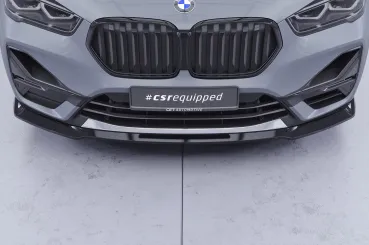 CSR Frontspoiler | Cup-Spoilerlippe mit ABE für BMW  X1 (F48) CSL662-S strukturiert schwarz matt (keine Lackierung erforderlich)