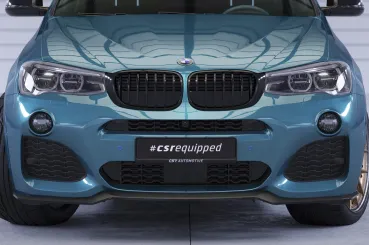 CSR Frontspoiler | Cup-Spoilerlippe mit ABE für BMW X4 (F26) M-Paket CSL558-S strukturiert schwarz matt (keine Lackierung erforderlich)