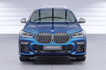CSR Frontspoiler | Cup-Spoilerlippe mit ABE für BMW X6 G06 CSL982-C Carbon Look Hochglanz (keine Lackierung erforderlich)