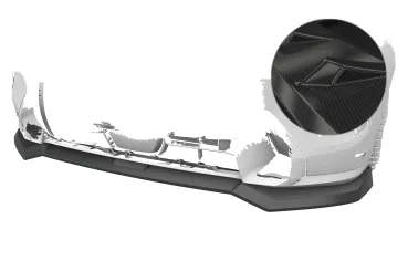 CSR Frontspoiler | Cup-Spoilerlippe mit ABE für BMW X7 G07 CSL979-C Carbon Look Hochglanz (keine Lackierung erforderlich)