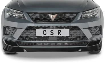 CSR Frontspoiler | Cup-Spoilerlippe mit ABE für Cupra Ateca CSL430-C Carbon Look Hochglanz (keine Lackierung erforderlich)