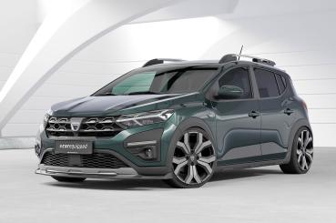CSR Frontspoiler | Cup-Spoilerlippe mit ABE für Dacia Sandero Stepway CSL654-G Glossy schwarz Hochglanz (keine Lackierung erforderlich)