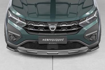 CSR Frontspoiler | Cup-Spoilerlippe mit ABE für Dacia Sandero Stepway CSL654-G Glossy schwarz Hochglanz (keine Lackierung erforderlich)