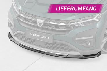Frontspoiler | Cup-Spoilerlippe mit ABE für Dacia Sandero Stepway CSL654-L Lackierung erforderlich (unlackiert roh)
