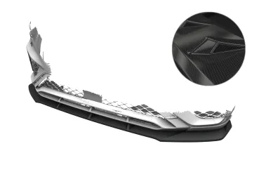 CSR Frontspoiler | Cup-Spoilerlippe mit ABE für Genesis GV70 (JK1) Sport CSL027-C Carbon Look Hochglanz (keine Lackierung erforderlich)