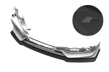 CSR Frontspoiler | Cup-Spoilerlippe mit ABE für Honda Civic FK7 (10. Gen) Sport CSL020-S strukturiert schwarz matt (keine Lackierung erforderlich)