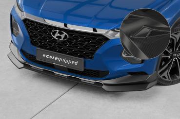 CSR Frontspoiler | Cup-Spoilerlippe mit ABE für Hyundai Santa Fe (Typ TM) CSL987-C Carbon Look Hochglanz (keine Lackierung erforderlich)