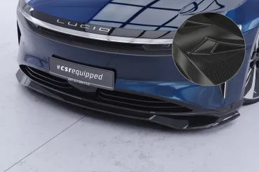 CSR Frontspoiler | Cup-Spoilerlippe mit ABE für Lucid Air CSL983-C Carbon Look Hochglanz (keine Lackierung erforderlich)
