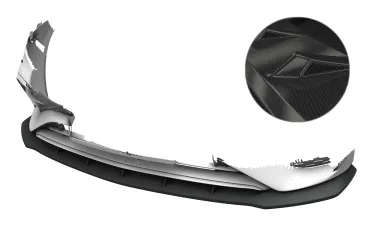 CSR Frontspoiler | Cup-Spoilerlippe mit ABE für Mercedes-Benz A-Klasse W177 AMG / AMG-Line CSL024-C Carbon Look Hochglanz (keine Lackierung erforderlich)