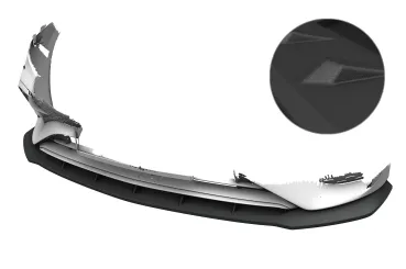 CSR Frontspoiler | Cup-Spoilerlippe mit ABE für Mercedes-Benz A-Klasse W177 AMG / AMG-Line CSL024-S strukturiert schwarz matt (keine Lackierung erforderlich)