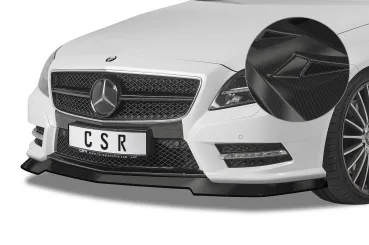 CSR Frontspoiler | Cup-Spoilerlippe mit ABE für Mercedes-Benz CLS C218 / X218 AMG-Line CSL416-C Carbon Look Hochglanz (keine Lackierung erforderlich)
