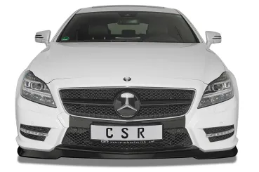 CSR Frontspoiler | Cup-Spoilerlippe mit ABE für Mercedes-Benz CLS C218 / X218 AMG-Line CSL416-C Carbon Look Hochglanz (keine Lackierung erforderlich)