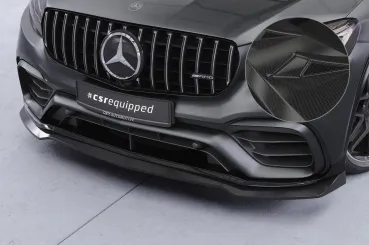 CSR Frontspoiler | Cup-Spoilerlippe mit ABE für Mercedes Benz GLC X253 / C253 CSL896-C Carbon Look Hochglanz (keine Lackierung erforderlich)