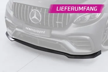 CSR Frontspoiler | Cup-Spoilerlippe mit ABE für Mercedes Benz GLC X253 / C253 CSL896-L Lackierung erforderlich (unlackiert roh)