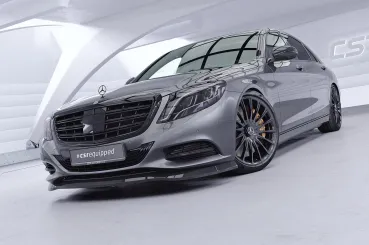 CSR Frontspoiler | Cup-Spoilerlippe mit ABE für Mercedes-Benz S-Klasse W222/V222 CSL318-C Carbon Look Hochglanz (keine Lackierung erforderlich)