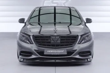 CSR Frontspoiler | Cup-Spoilerlippe mit ABE für Mercedes-Benz S-Klasse W222/V222 CSL318-C Carbon Look Hochglanz (keine Lackierung erforderlich)