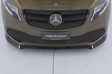 CSR Frontspoiler | Cup-Spoilerlippe mit ABE für Mercedes-Benz V-Klasse 447 / EQV CSL880-C Carbon Look Hochglanz (keine Lackierung erforderlich)