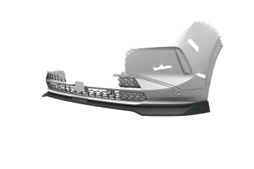 CSR Frontspoiler | Cup-Spoilerlippe mit ABE für Opel Grandland (2. Gen) CSL996-S strukturiert schwarz matt (keine Lackierung erforderlich)