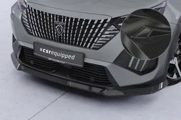 CSR Frontspoiler | Cup-Spoilerlippe mit ABE für Peugeot 2008 II CSL899-C Carbon Look Hochglanz (keine Lackierung erforderlich)