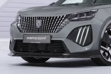 CSR Frontspoiler | Cup-Spoilerlippe mit ABE für Peugeot 2008 II CSL899-C Carbon Look Hochglanz (keine Lackierung erforderlich)