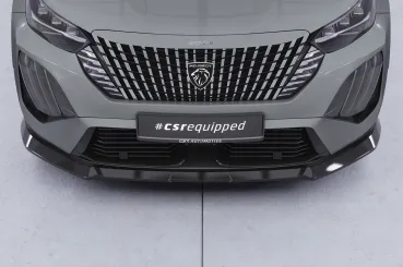 CSR Frontspoiler | Cup-Spoilerlippe mit ABE für Peugeot 2008 II CSL899-C Carbon Look Hochglanz (keine Lackierung erforderlich)