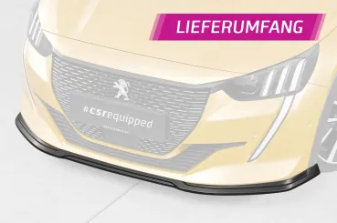 CSR Frontspoiler | Cup-Spoilerlippe mit ABE für Peugeot 208 II GT / GT-Line CSL811-C Carbon Look Hochglanz (keine Lackierung erforderlich)