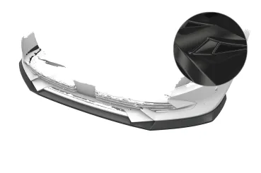 CSR Frontspoiler | Cup-Spoilerlippe mit ABE für Peugeot 508 CSL975-G Glossy schwarz Hochglanz (keine Lackierung erforderlich)