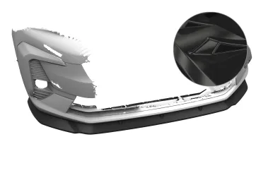 CSR Frontspoiler | Cup-Spoilerlippe mit ABE für Peugeot Traveller / E-Traveller / Expert / E-Expert CSL917-G Glossy schwarz Hochglanz (keine Lackierung erforderlich)
