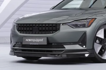 CSR Frontspoiler | Cup-Spoilerlippe mit ABE für Polestar 2 CSL822-C Carbon Look Hochglanz (keine Lackierung erforderlich)