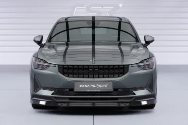 CSR Frontspoiler | Cup-Spoilerlippe mit ABE für Polestar 2 CSL822-C Carbon Look Hochglanz (keine Lackierung erforderlich)