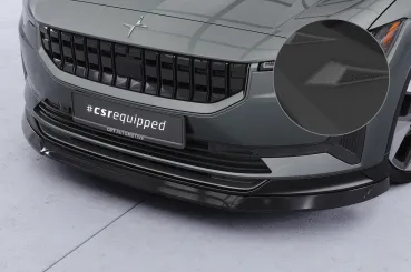 CSR Frontspoiler | Cup-Spoilerlippe mit ABE für Polestar 2 CSL822-S strukturiert schwarz matt (keine Lackierung erforderlich)