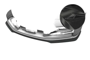 CSR Frontspoiler | Cup-Spoilerlippe mit ABE für Porsche 911/992 CSL988-C Carbon Look Hochglanz (keine Lackierung erforderlich)
