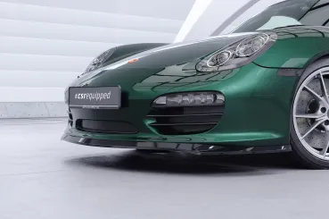 CSR Frontspoiler | Cup-Spoilerlippe mit ABE für Porsche 987 Boxster CSL725-C Carbon Look Hochglanz (keine Lackierung erforderlich)